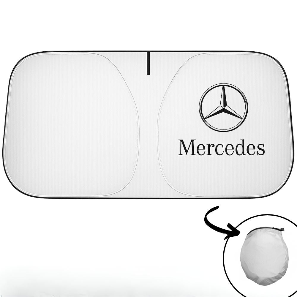 Foldable car sunshade with logo